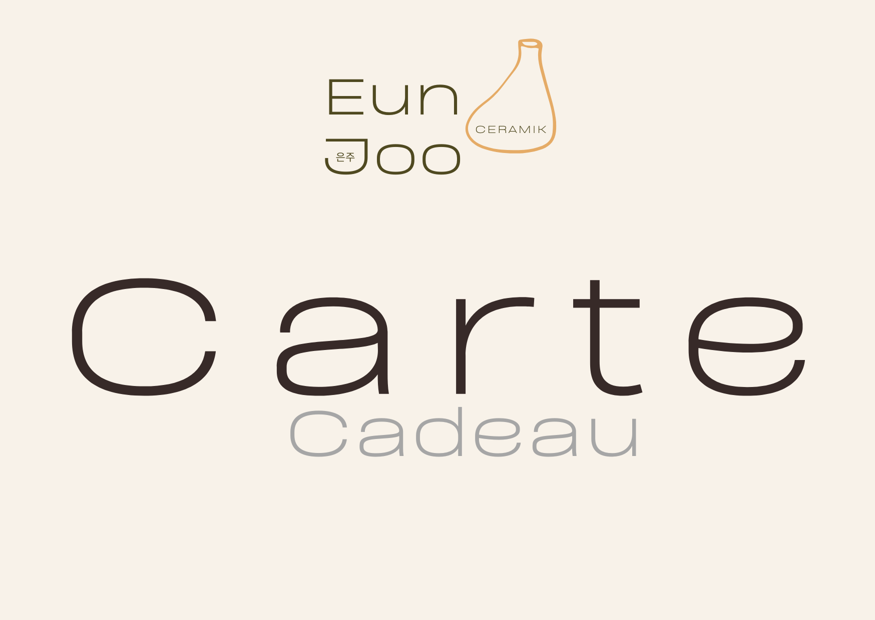 Carte Cadeau - Eunjoo Ceramik